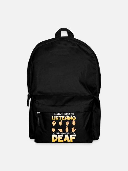 Gehörlosenstolz ASL - Rucksack - Schwarz