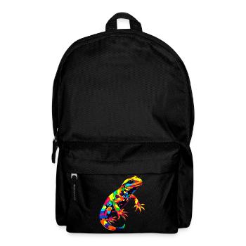Salamanders, newts, tailed amphibians, fire salamanders - Backpack - black - Front