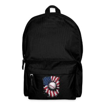 Baseball Men Women Kids Player Pitcher Softball - Rucksack - Schwarz - Vorne