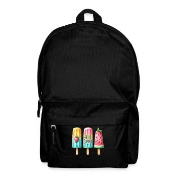 Hello Summer. Fröhliches Eis am Stiel Design, Eis, - Rucksack - Schwarz - Vorne