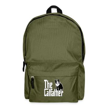 Cat Dad The Catfather Crazy Cat Father Kitty Daddy - Backpack - olive green - Front