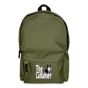 Cat Dad The Catfather Crazy Cat Father Kitty Daddy - Backpack - olive green - Front