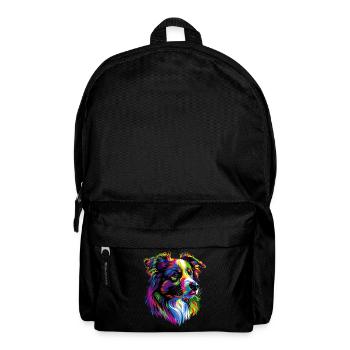 Australian Shepherd Bright Colors Pop Art Aussie - Backpack - black - Front