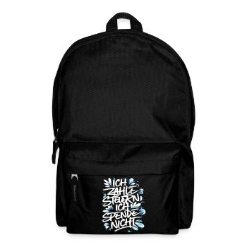 Je paie des impôts ! Je ne donne pas. - Sac à dos - noir - Devant
