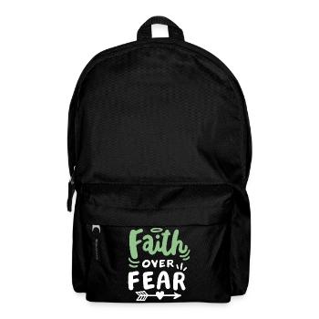 Christlicher Glaube Bibel Zitat - Rucksack - Schwarz - Vorne
