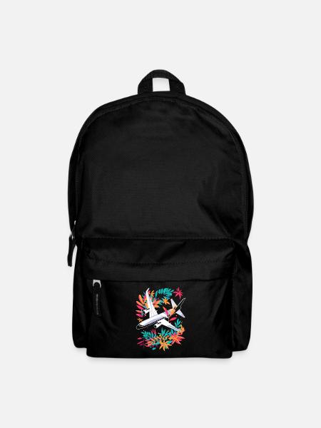 Flugzeug Cartoon - Rucksack - Schwarz