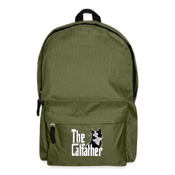 Cat Father The Catfather Crazy Cat Dad Dad - Backpack - olive green - Front