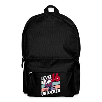 16. GEBURTSTAG JUNGE RETRO GAMER GAMING LEVEL - Rucksack - Schwarz - Vorne