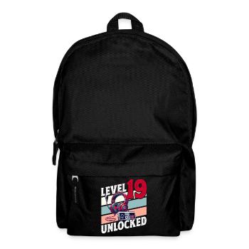 19. GEBURTSTAG JUNGE RETRO GAMER GAMING LEVEL - Rucksack - Schwarz - Vorne