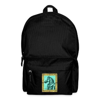 Cheval médiéval chevaux roi souverain gaulois - Sac à dos - noir - Devant
