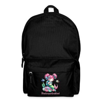 Kindergartenkind Vorschulkind Meerjungfrau - Rucksack - Schwarz - Vorne