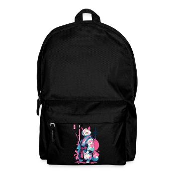 Chat samouraï Vaporwave Esthétique Japon Art - Sac à dos - noir - Devant