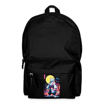 Conception esthétique Samurai Cat Vaporwave - Sac à dos - noir - Devant