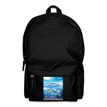 Frutiger Aero Aesthetic Tech Océan Poisson sous-marin - Sac à dos - noir - Devant