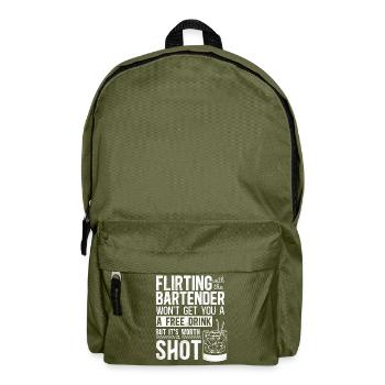 Bartender Mixologist Flirting With - Backpack - olive green - Front