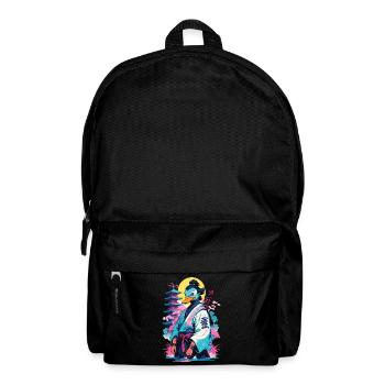 Samurai Ente In Aesthetic Vaporwave Stil - Rucksack - Schwarz - Vorne