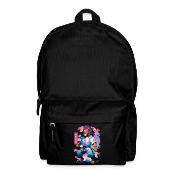 Samouraï Lion Esthétique Vaporwave Style Japon Art - Sac à dos - noir - Devant