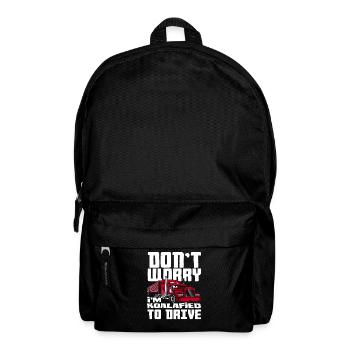Truck Driver Exam Gift Idea - Backpack - black - Front