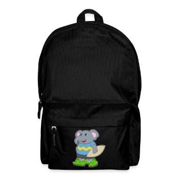 Elephant Surfing Surfboard Summer - Backpack - black - Front