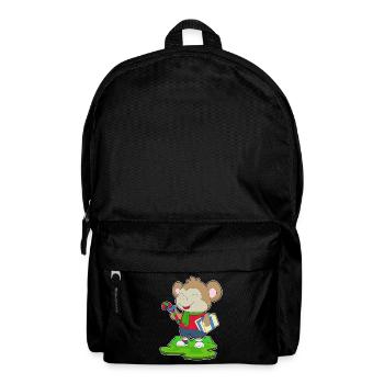 Affe Weihnachten Paket - Rucksack - Schwarz - Vorne