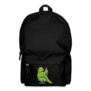 Papagei Schüler Wachsmalstift Schule - Rucksack - Schwarz - Vorne