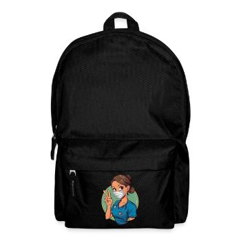 Lustige Krankenschwester mit Humor - Rucksack - Schwarz - Vorne
