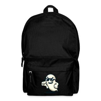 Cool Ghost Gives Thumbs Down Funny Halloween - Backpack - black - Front