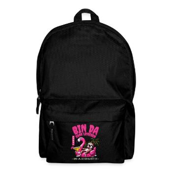 Flamingo 'Bin da kann los' Girls' Night Out Design - Backpack - black - Front