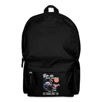Funny Flamingo 'I'm Here You Can Go' Design - Backpack - black - Front