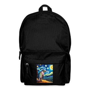 Armadillo Starry Night Painting - Backpack - black - Front