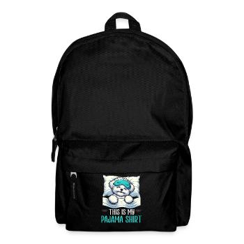 Official Sleeping Shepherd Maltese Dog PJ - Backpack - black - Front