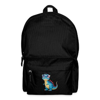 Dinosaurier-Sonnenbrille amerikanischer Flagge - Rucksack - Schwarz - Vorne