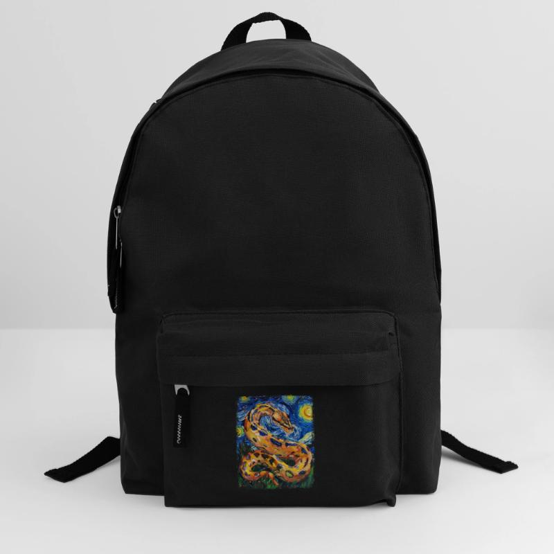 Kugelpython Schlange Sternennacht Gemälde Rucksack