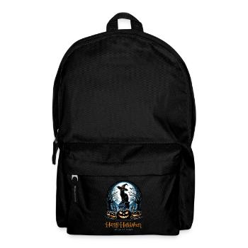 Joyeux Halloween, chat effrayé - Sac à dos - noir - Devant