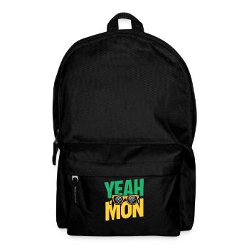 yes Mon Jamaican Jamaica Vacation Reggae Retro - Backpack - black - Front