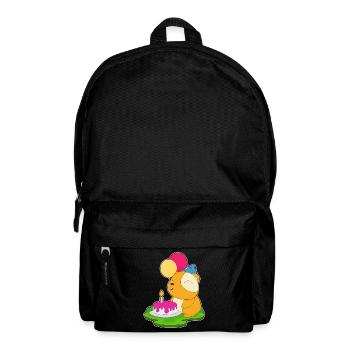 Gâteau d’anniversaire hamster - Sac à dos - noir - Devant