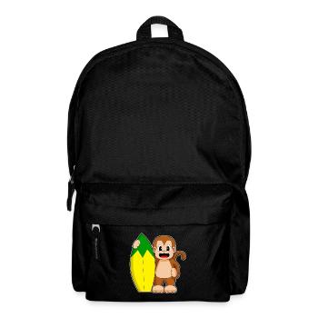 Affe Surfen Surfbrett Sommer - Rucksack - Schwarz - Vorne