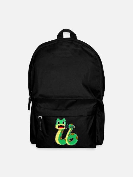 Schlange Sänger Mikrofon Singen - Rucksack - Schwarz