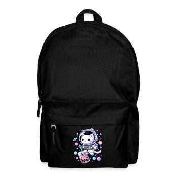 Kawaii Cat Astronaut Bubble Tea in Space - Backpack - black - Front