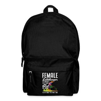Landschaftsgärtner Frau - Rucksack - Schwarz - Vorne