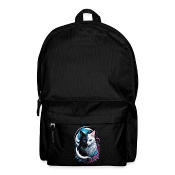 Yin und Yang Fantasiekatze - Rucksack - Schwarz - Vorne