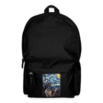 Zombie Starry Night Painting - Backpack - black - Front
