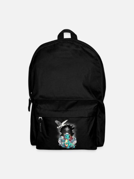 Drache Drachen Seemann Kompass maritim Möwe Kind - Rucksack - Schwarz