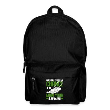 Landschaftsgärtner Rasen Mähen Spruch - Rucksack - Schwarz - Vorne