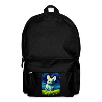 Chinchilla Mignon Peinture Nuit Étoilée - Sac à dos - noir - Devant