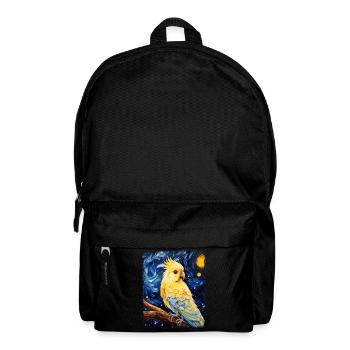 Cockatiel Cockatoo Parrot Bird Starry Night G - Backpack - black - Front