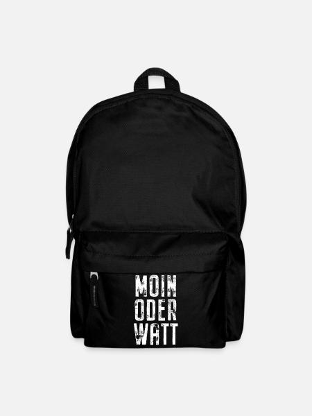 Moin Oder Watt Ruhrgebiet Ruhrpott Hamburg Moin - Rucksack - Schwarz