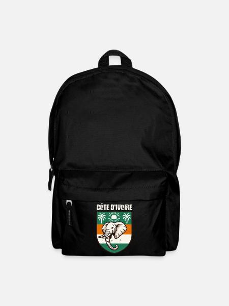 Carte avec le drapeau de la Côte d’Ivoire, - Sac à dos - noir