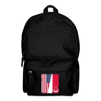 Singapore American flag - Backpack - black - Front