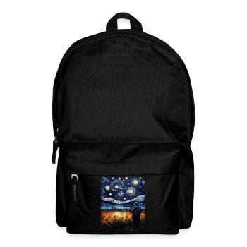 Duck Hunt Duck Hunter Starry Night Painting - Backpack - black - Front